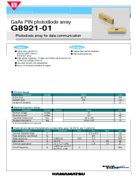 Datasheet  G8921-01