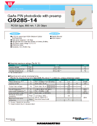 Datasheet  G9285-14