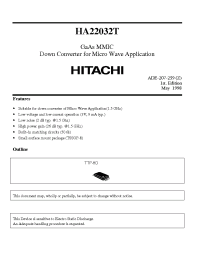 Datasheet  HA22032T