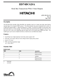Datasheet  HD74BC620A