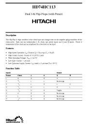 Datasheet  HD74HC113
