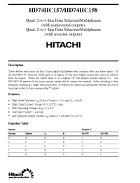 Datasheet  HD74HC158