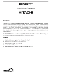 Datasheet  HD74HC677