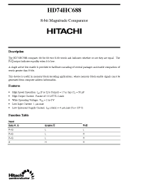 Datasheet  HD74HC688
