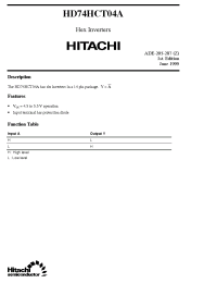 Datasheet  HD74HCT04A