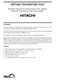 Datasheet  HD74HCT620
