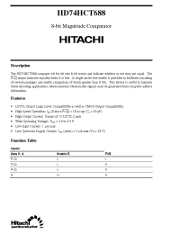 Datasheet  HD74HCT688