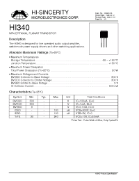 Datasheet  HI340