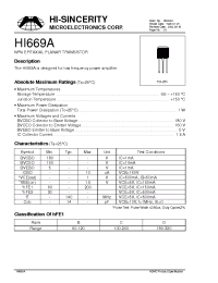 Datasheet  HI669A
