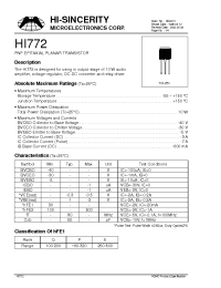 Datasheet  HI772