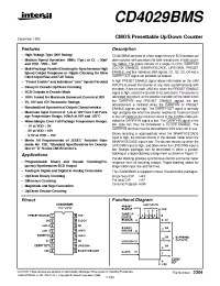 Datasheet  CD4029