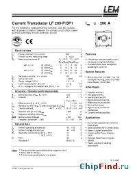 Datasheet  LF205-P/SP1