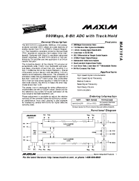 Datasheet  MAX101ACFR