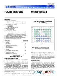 Datasheet  MT28F160C34