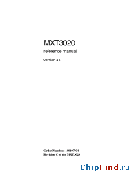 Datasheet  MXT3010