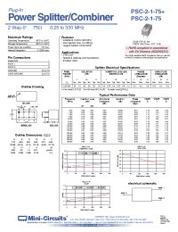 Datasheet  PSC-2-1-75