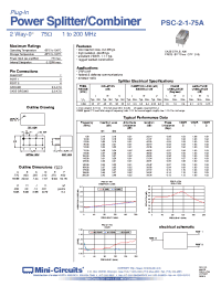 Datasheet  PSC-2-1-75A