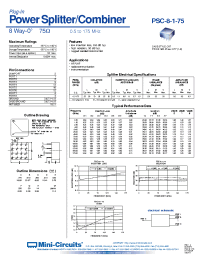 Datasheet  PSC-8-1-75