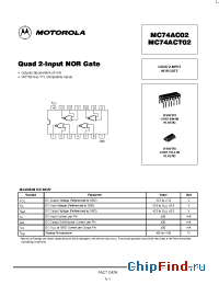 Datasheet  MC74AC02