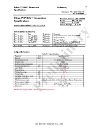 Datasheet  OAT1233S-ONU-V4-B
