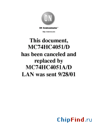 Datasheet  MC74HC4051A/D