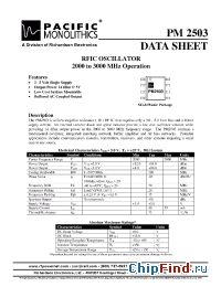 Datasheet  PM2503