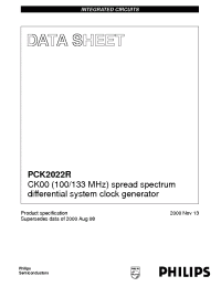 Datasheet  PCK2022R