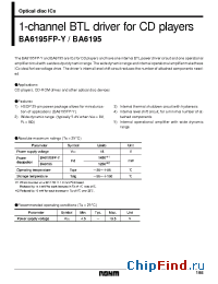 Datasheet  BA6195FP-Y