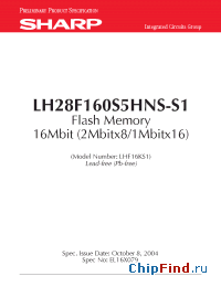 Datasheet  LH28F160S5HNS-S1