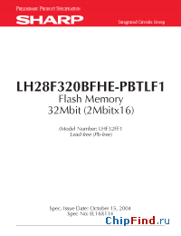 Datasheet  LH28F320BFHE-PBTLF1