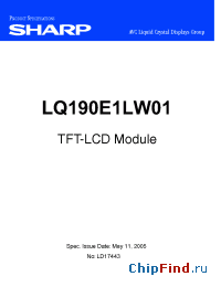 Datasheet  LQ190E1LW01