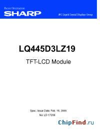 Datasheet  LQ445D3LZ19