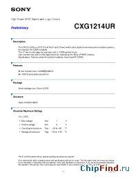 Datasheet  CXG1214UR