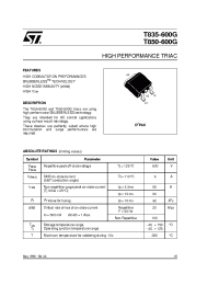 Datasheet  T850-600G
