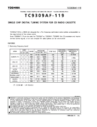 Datasheet  TC9309AF-119
