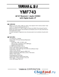 Datasheet  YMF743